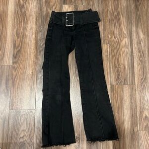 Garage Extra Low Rise Belt Jeans
